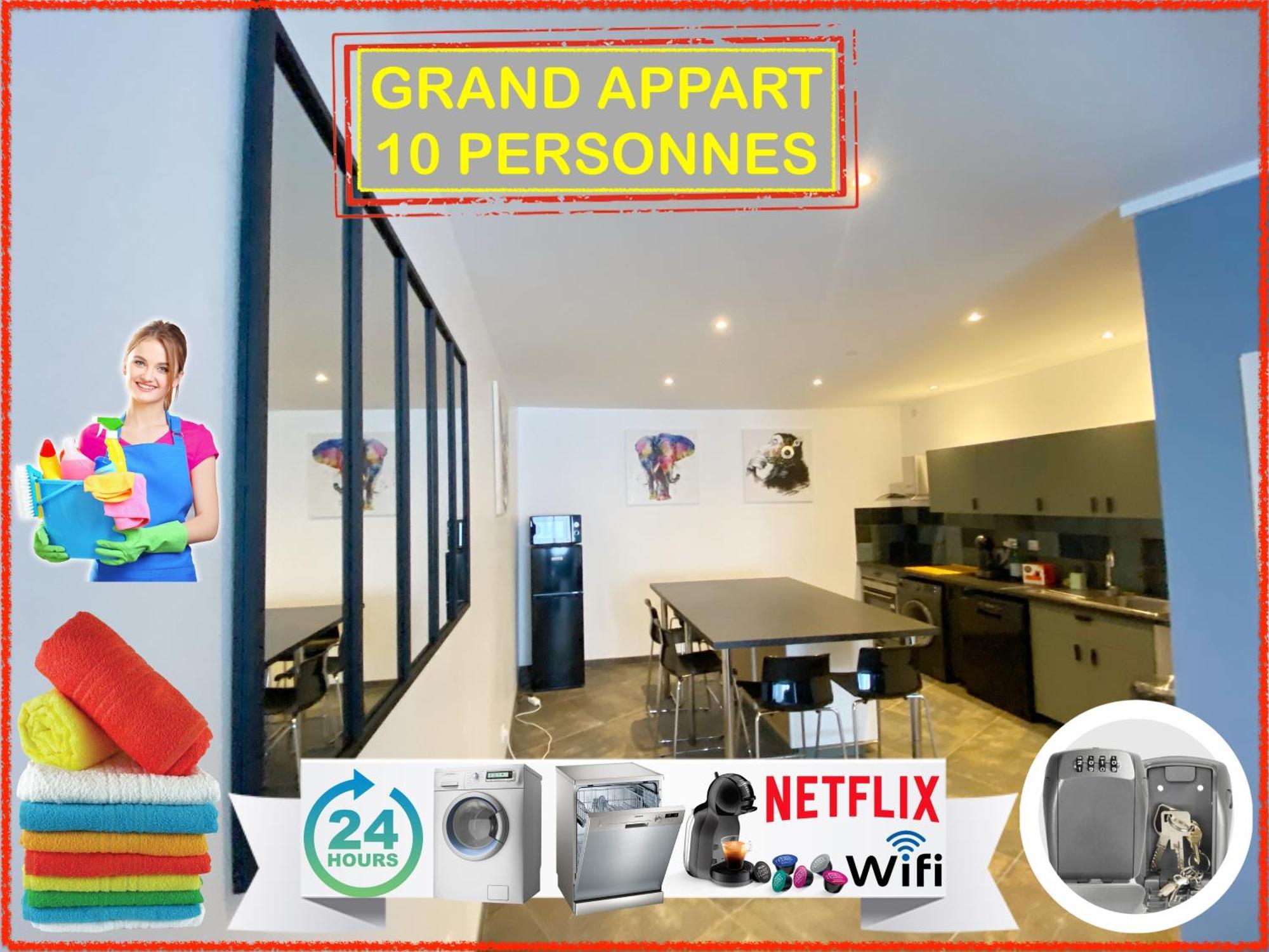Apartment 021 Chic & Cosy Grand 84m2 Hypercentre Wifi Smart Tv Netflix